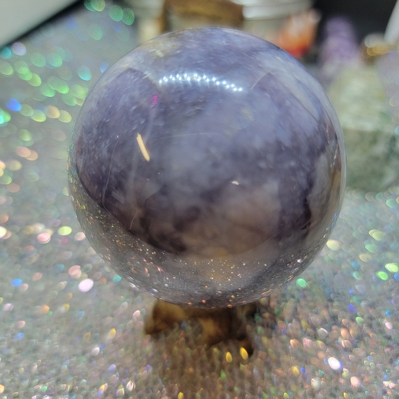 Lepidolite/Flower agate 2.17 inch or 55 mm - Picture 3 of 5